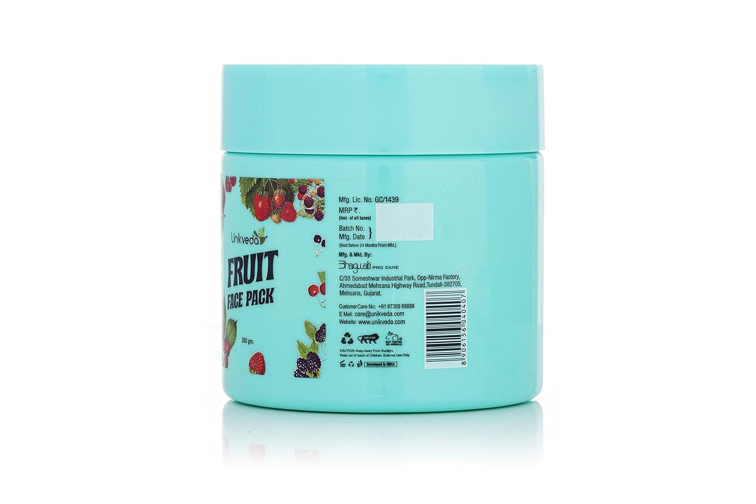 Unik Veda Fruit Face Pack for Skin Lightening, Soften and Smoothens Skin Texture for Men and Women 200gm