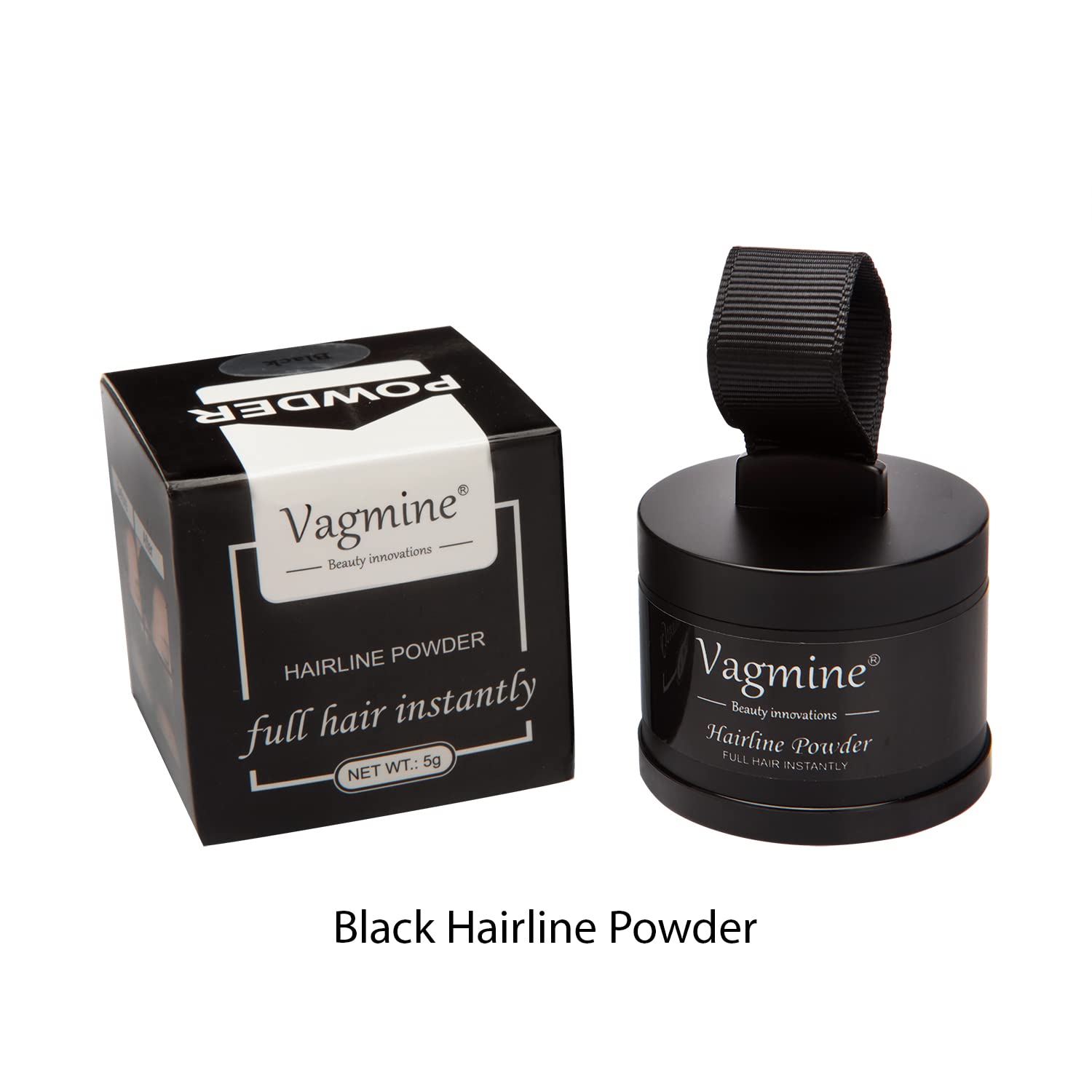 Vagmine Hair-line Powder for Hair & Beard – Root Concealer & Gray Hair Coverage for Men and Women