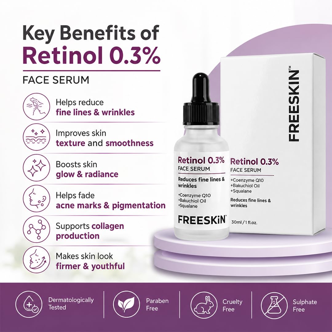 Freeskin 0.3% Retinol Face Serum for Anti-Aging