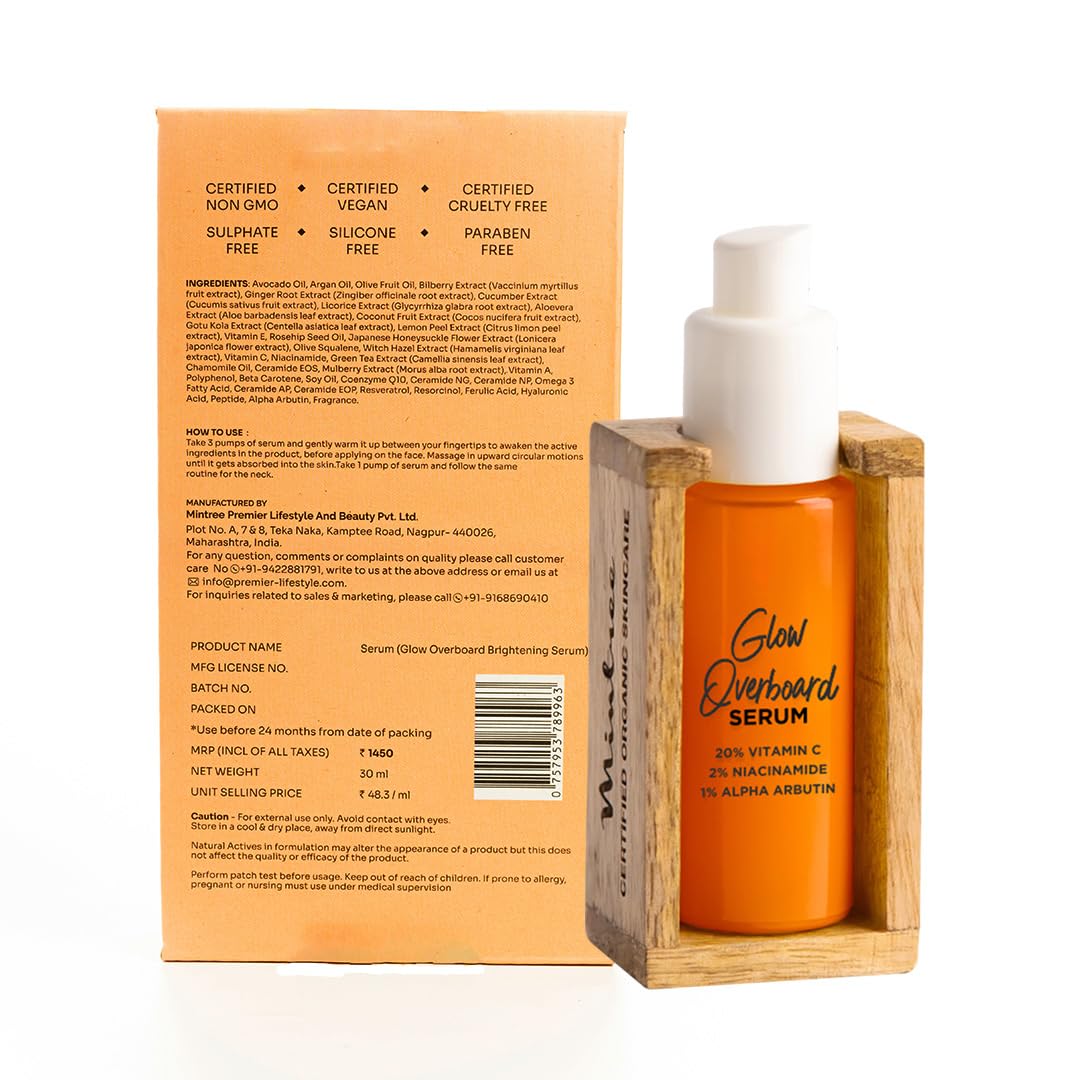 Mintree Certified Organic 20% Vitamin C Glow Face Serum