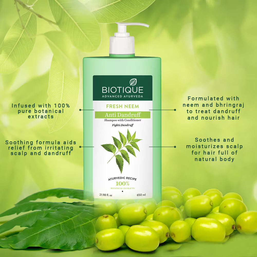Biotique Fresh Neem Anti-Dandruff Shampoo & Conditioner