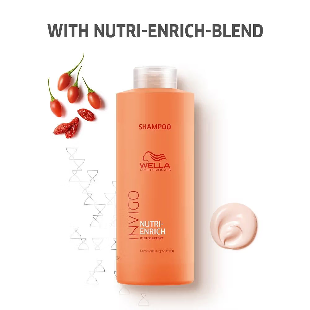 Wella Professionals Invigo Nutri Enrich Shampoo For Frizzy & Dry, Damaged Hair