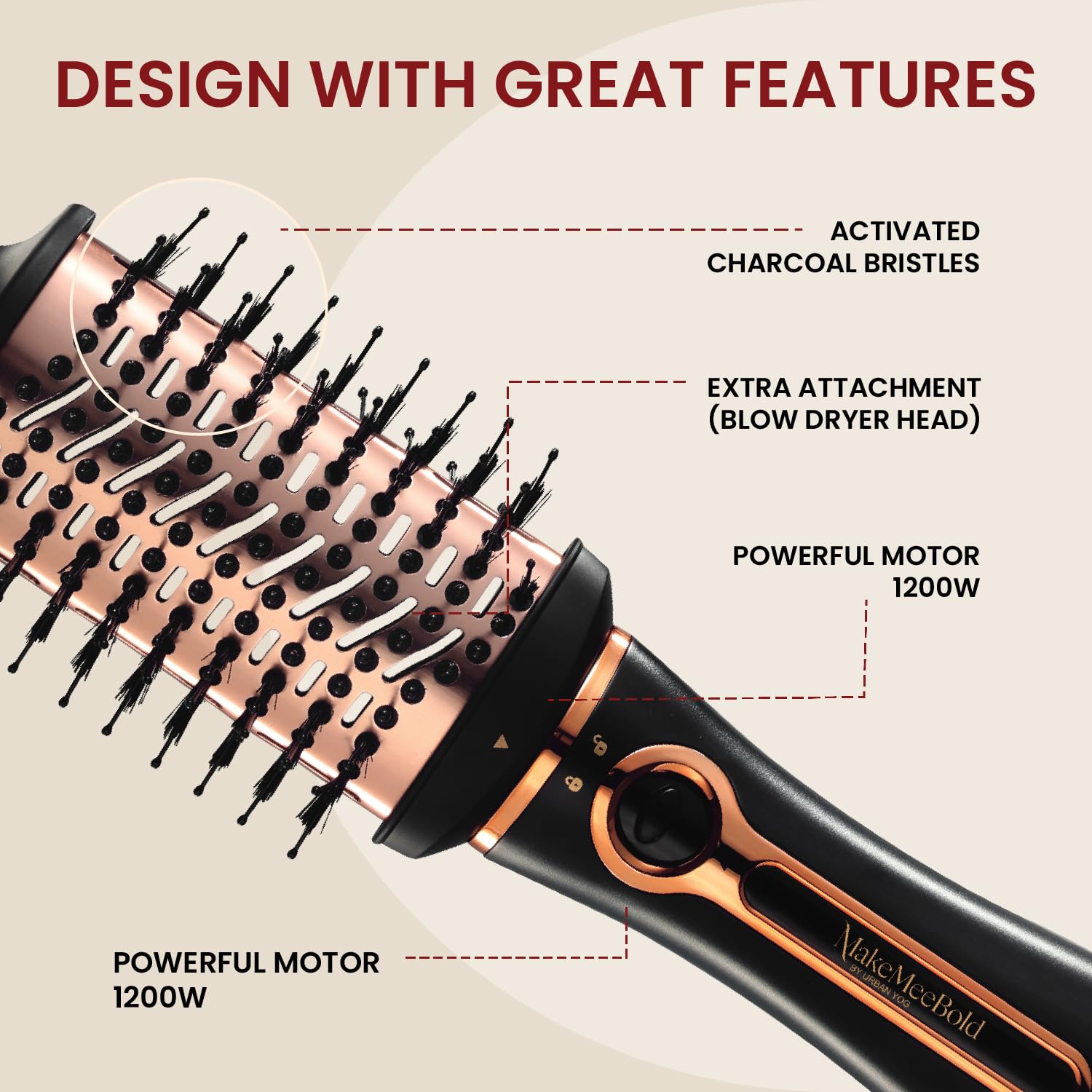 MakeMeeBold 3-in-1 Hot Air Brush