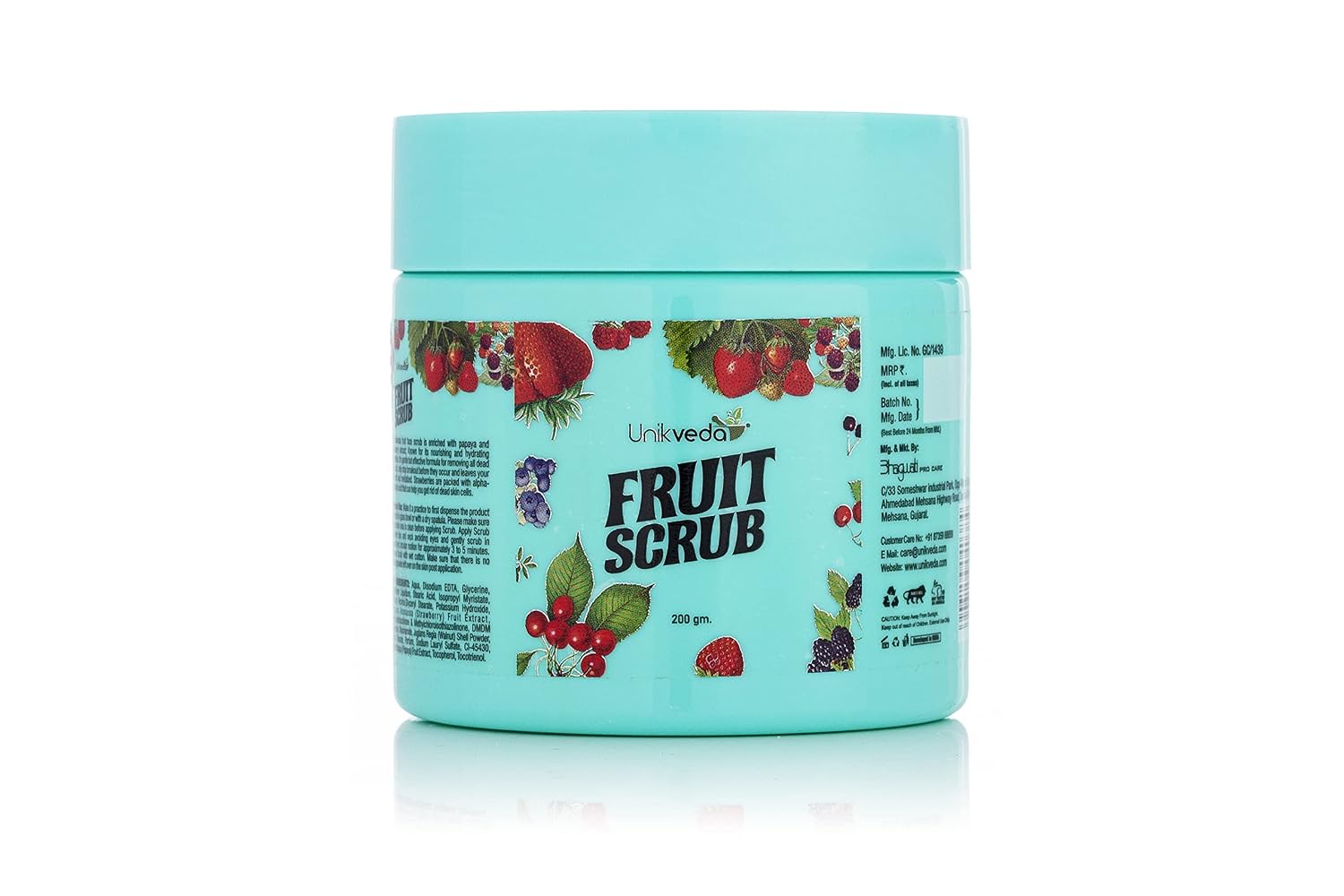Unik Veda Natural Fruit Face Scrub for Men & Women 200 g