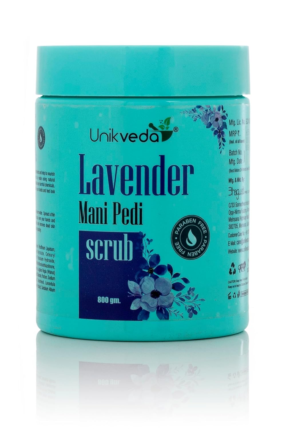 UNIKVEDA Lavender Mani-Pedi Scrub to Increase Blood Circulation, Freshen and Lighting, Moisturizing 200g