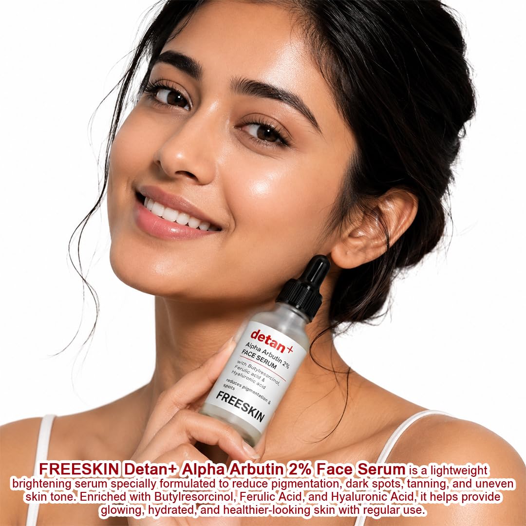 Free Skin De-Tan Face Serum with 2% Alpha Arbutin