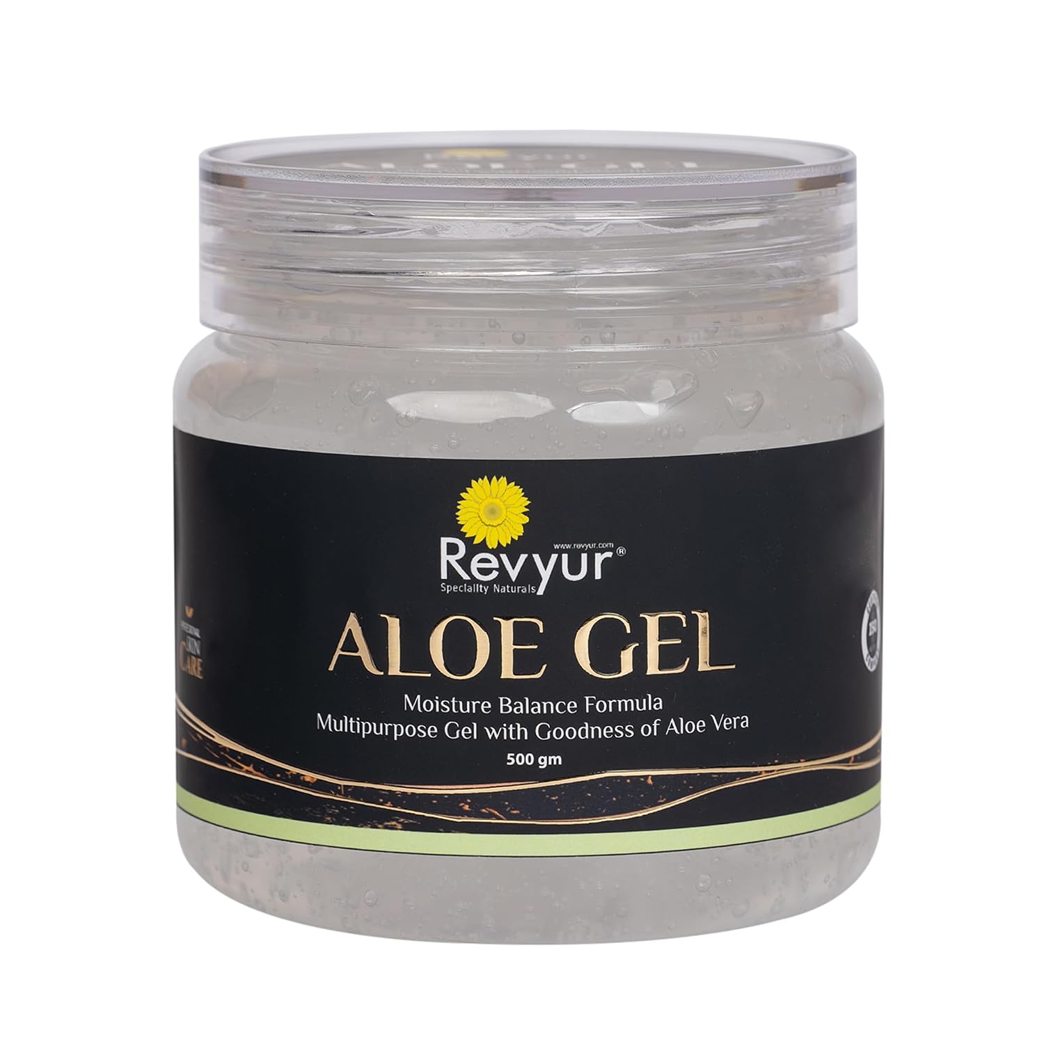 Revyur Aloe Vera Gel for Face, Skin & Hair - Optimum Gel For Glowing Skin, 100% Organic Natural Extract with Vitamin E | For Both Men and Women