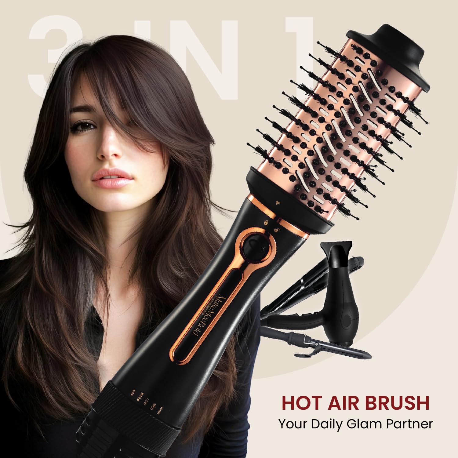 MakeMeeBold 3-in-1 Hot Air Brush