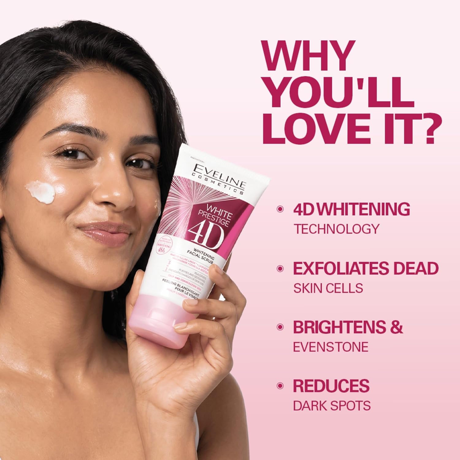 Eveline Cosmetics White Prestige 4D Face Scrub