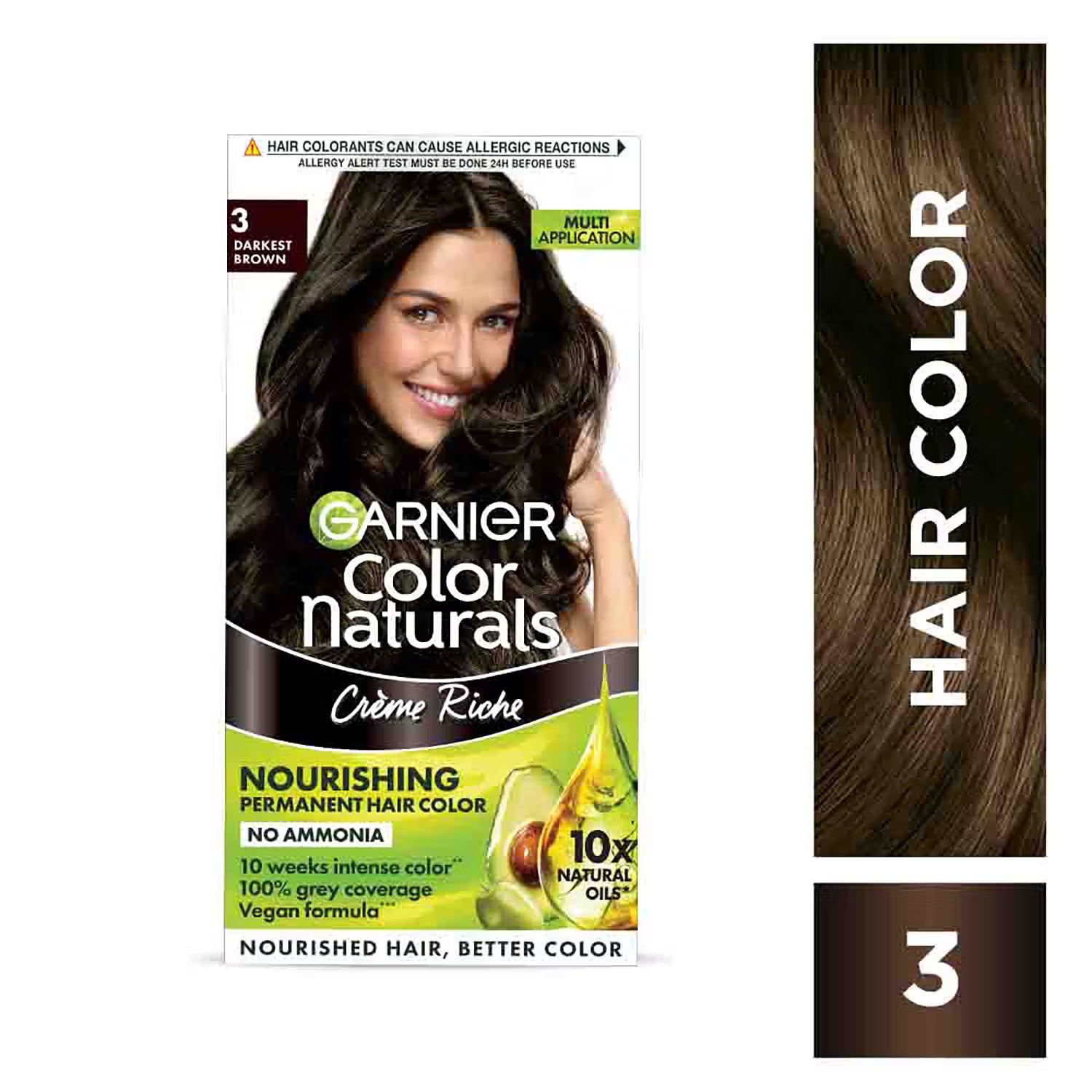 Garnier Hair Colouring Creme,Long-lasting,Smoothness & Shine,Color Naturals, Shade