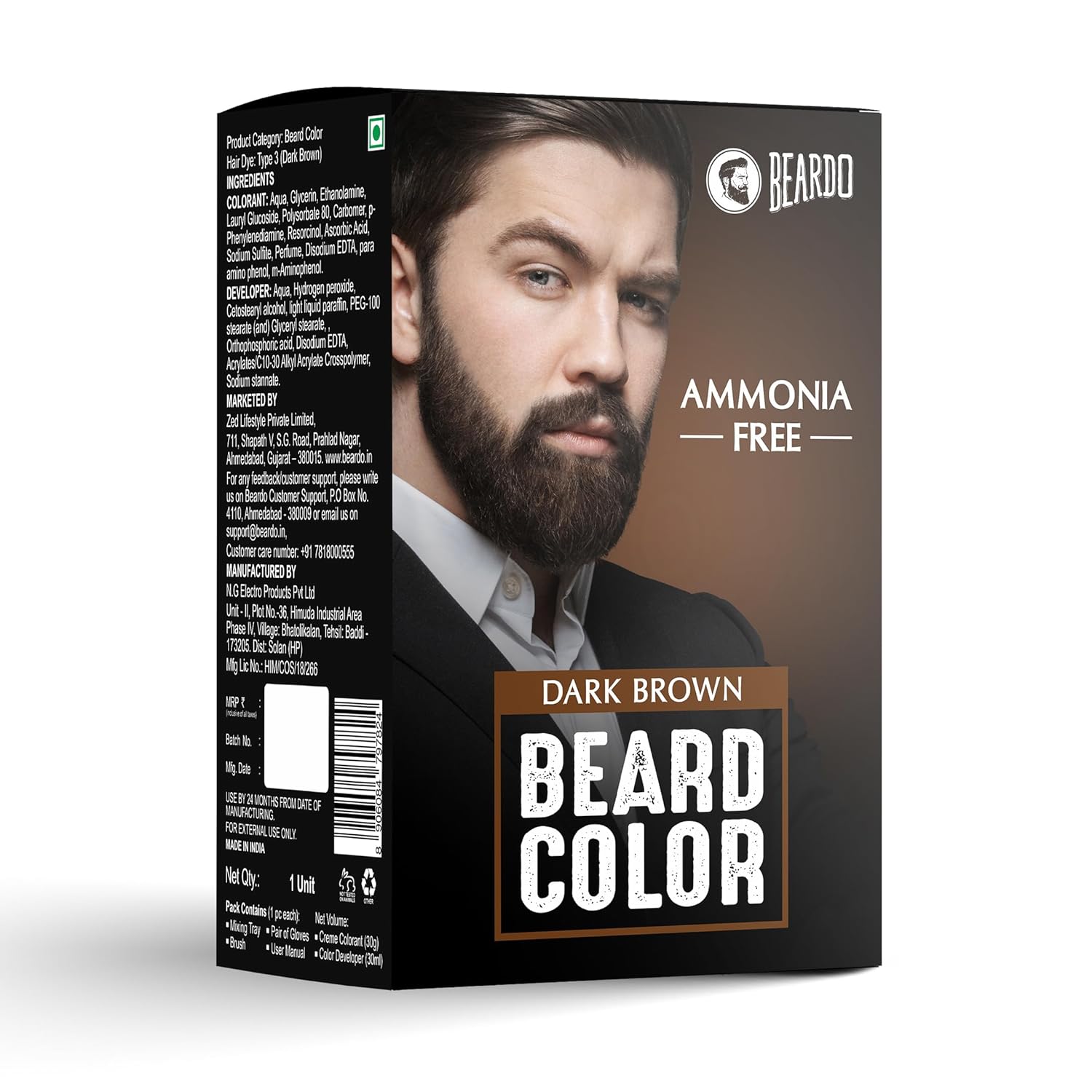Beardo Beard Color For Men-Dark brown