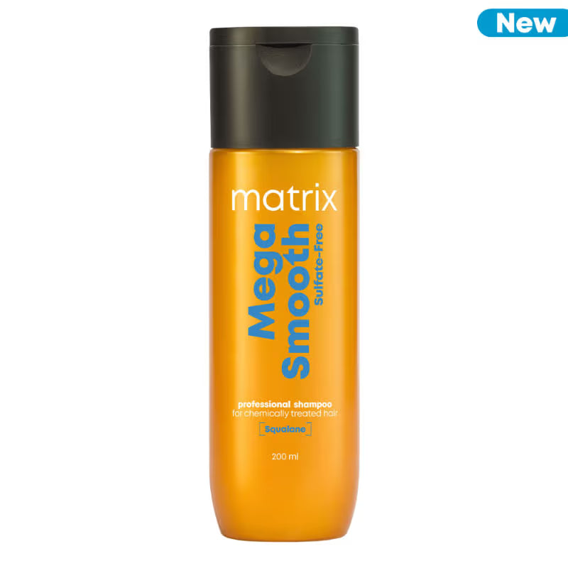 Matrix Mega Smooth Sulfate-Free Anti-Frizz Shampoo with Squalene for bond repair & 7x smoother hair