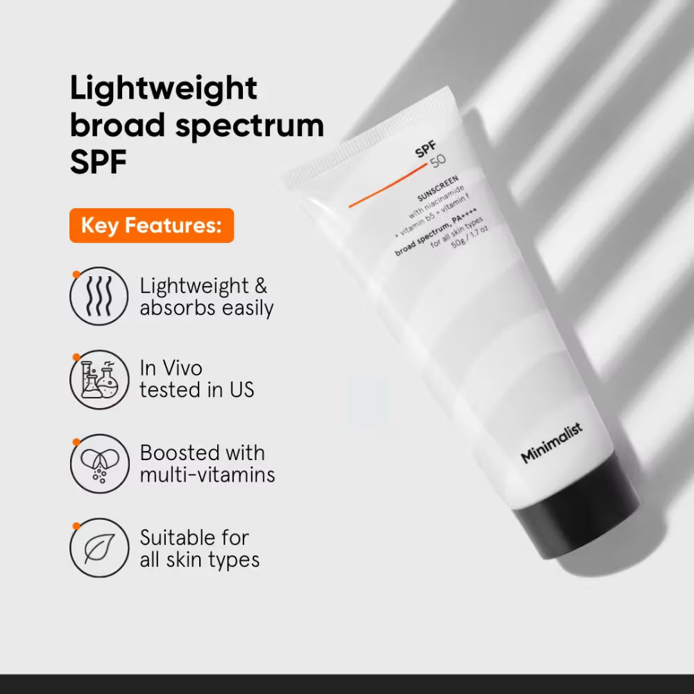 Minimalist SPF 50 Sunscreen With Niacinamide