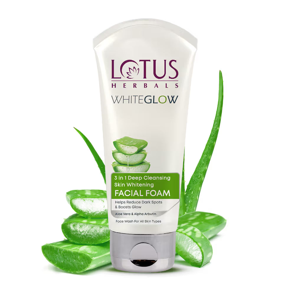 Lotus Herbals WhiteGlow 3 In 1 Deep Cleansing Facial Foam,