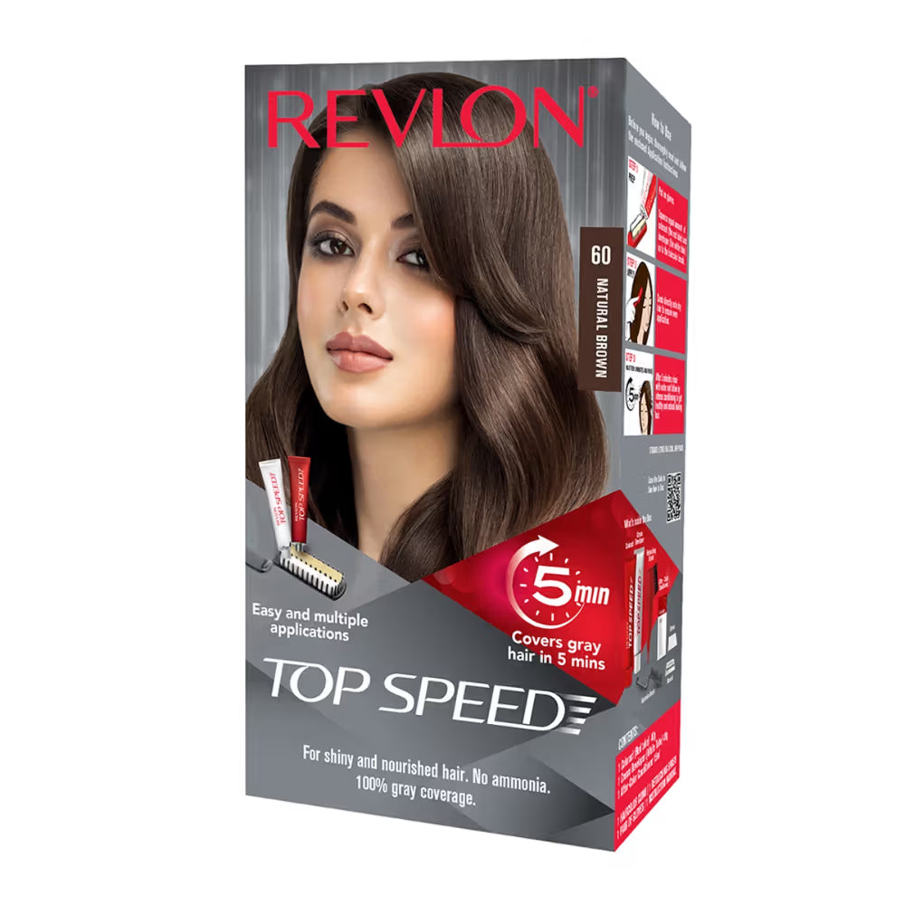 Revlon Top Speed Hair color Woman , Natural Brown 60