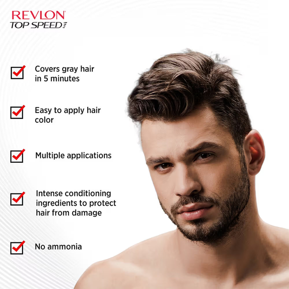 Revlon Top Speed Hair color Man , Natural Brown