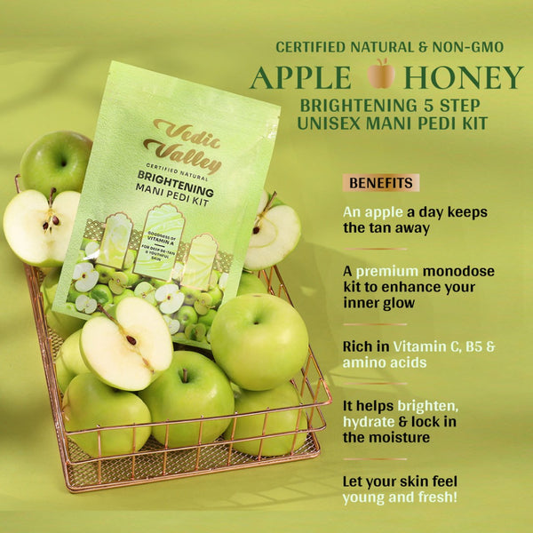 5 Step Detan Manicure Pedicure Kit Apple & Honey (Pack of 5)