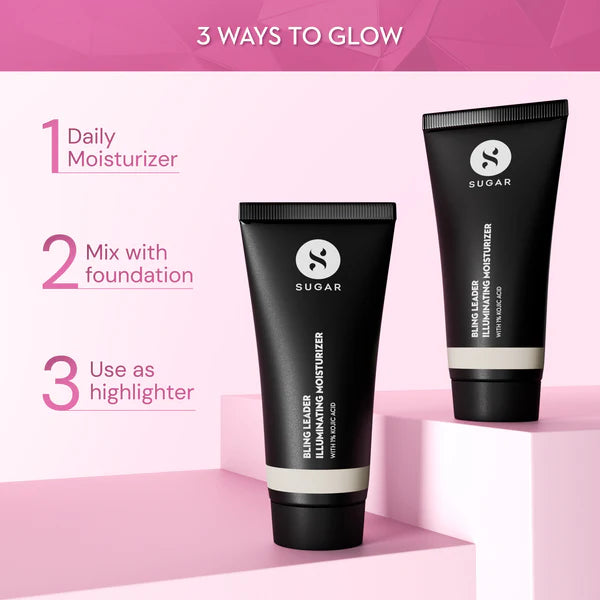 SUGAR Bling Leader Illuminating Moisturizer Strobe Cream with Vitamin E - 02 Pink Trippin