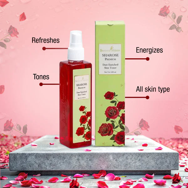 Shahnaz Husain Sharose Premium Date Enriched Skin Toner | Glow Reset 200ml