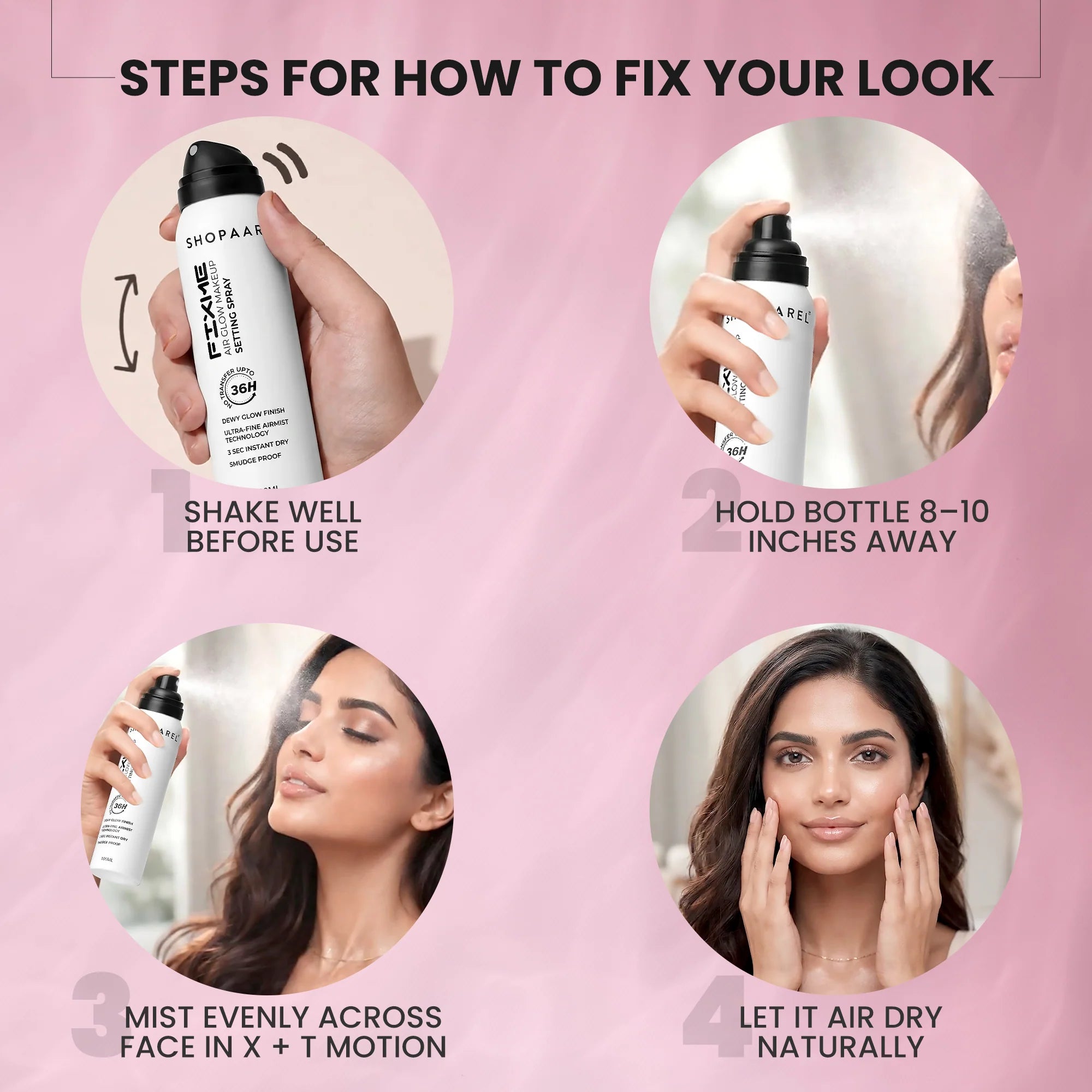 SHOPAAREL FIX ME Air Glow Makeup Setting Spray