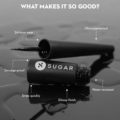 SUGAR Gloss Boss 24HR Eyeliner - 01 Back In Black