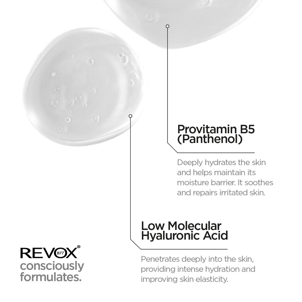REVOX Hyaluronic Acid 5% Hydrating fluid for face and nec