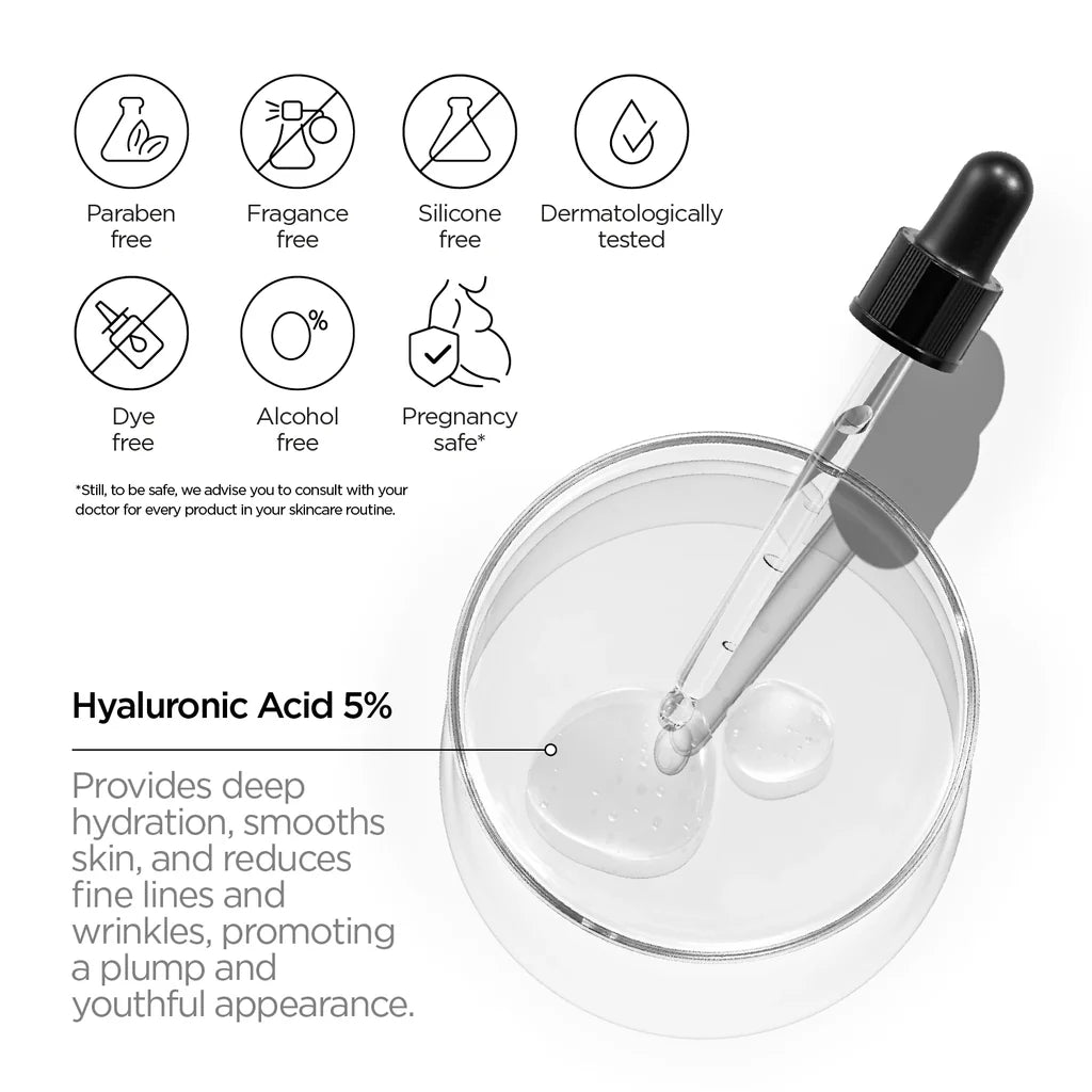 REVOX Hyaluronic Acid 5% Hydrating fluid for face and nec