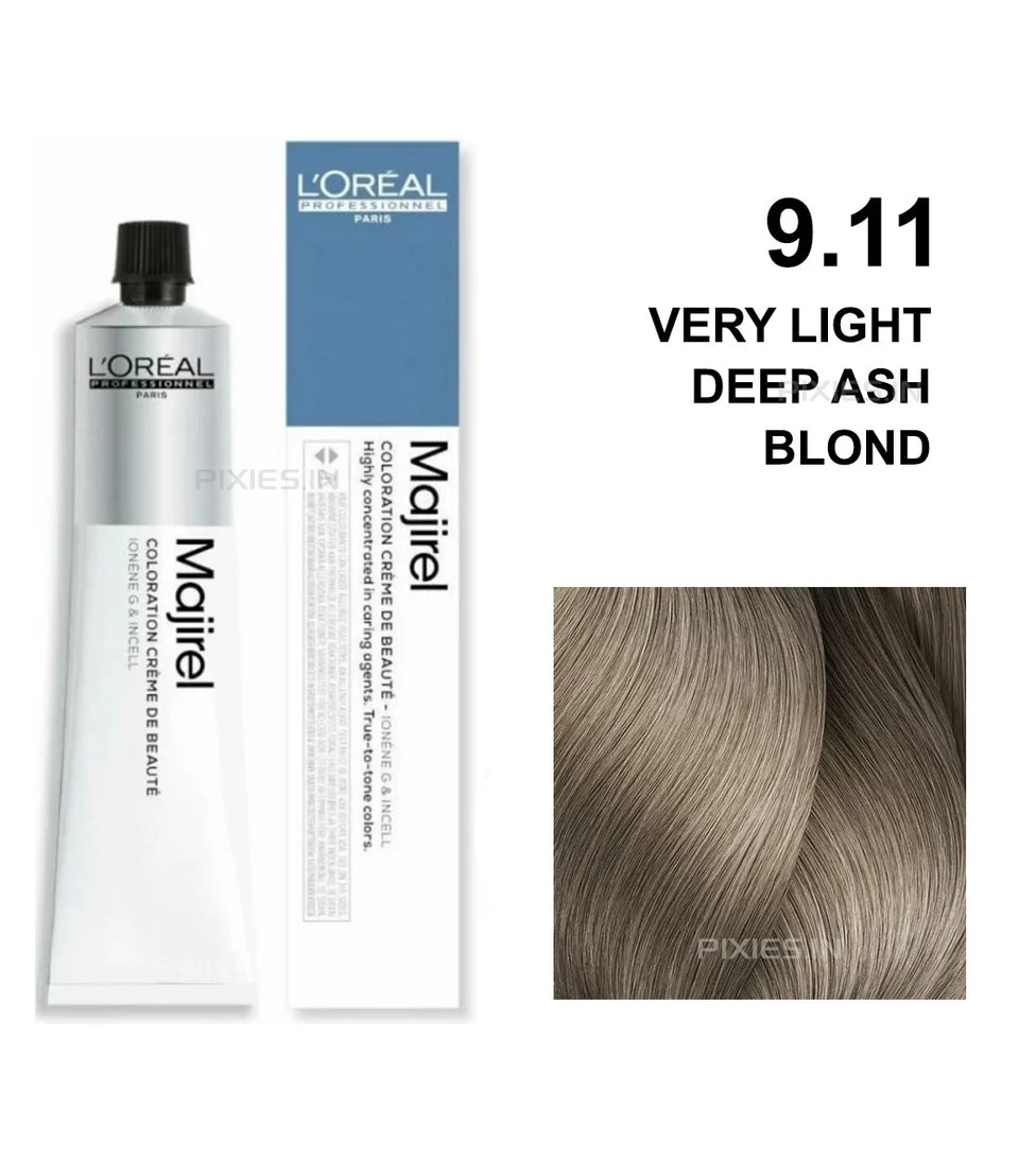 L'oreal Professionnel Paris Majirel Hair Color - 9.11 (Very Light Deep Ash Blond