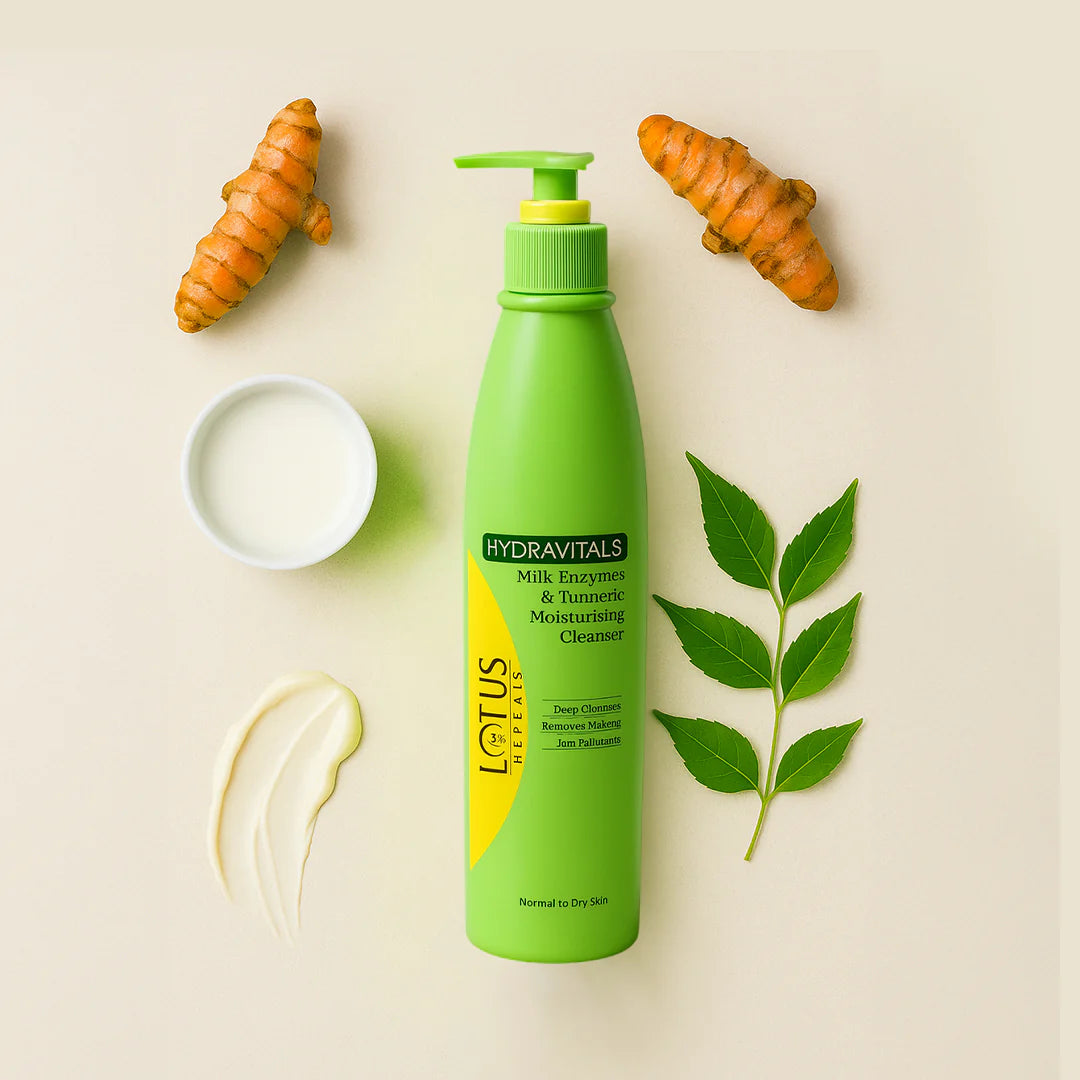 Lotus Professional Hydravitals Milk Enzymes And Turmeric Moisturising Cleanser,