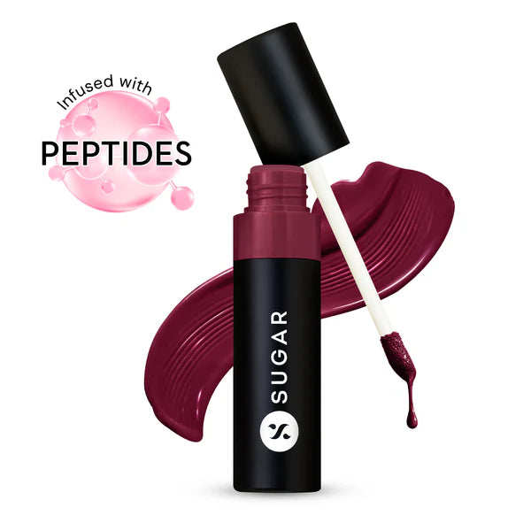 SUGAR Partner In Shine Transferproof Glossy Lipstick | Lasts upto 24hrs
