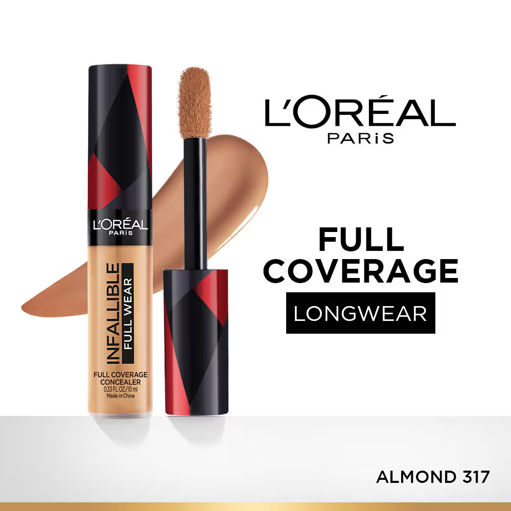LOreal Paris Infallible Full Wear Concealer, Maximum Coverage, Sweat Proof & Heat Proof