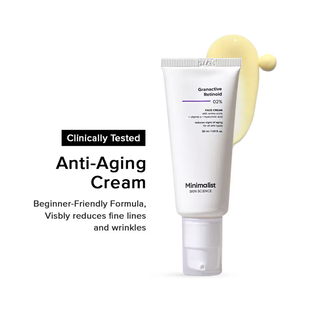 Minimalist 2% Granactive Retinoid Anti Aging Face Cream With Vitamin E & HA