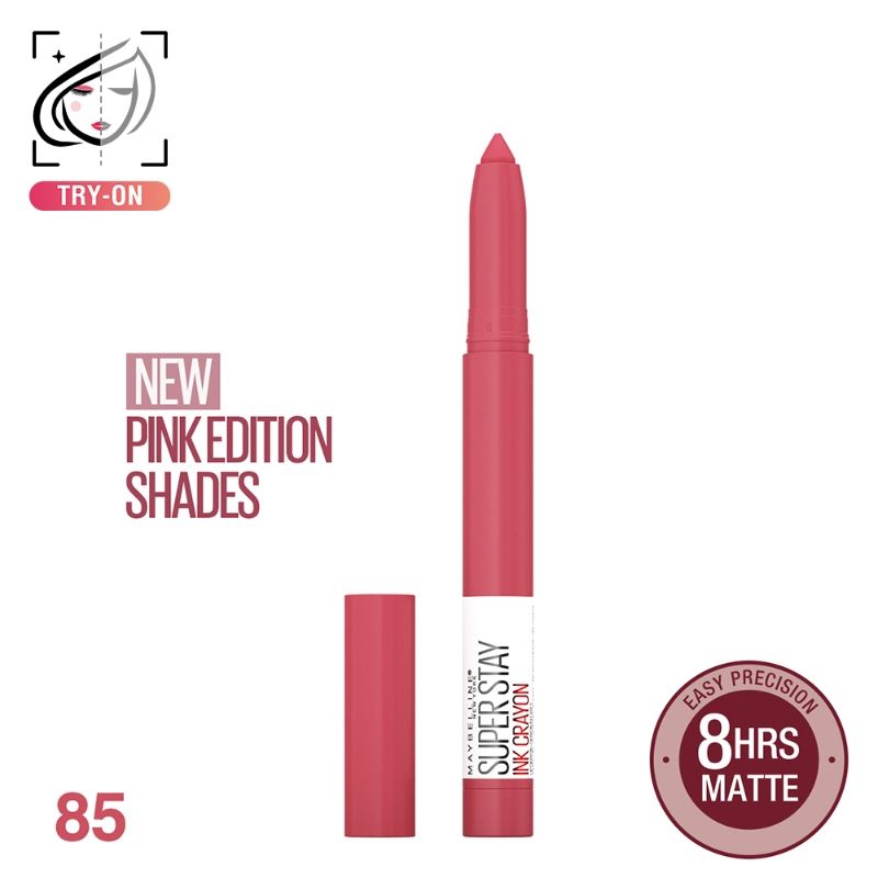 Maybelline New York Matte Ink Crayon Lipstick, Smudgeproof, Lasts Up To 8H