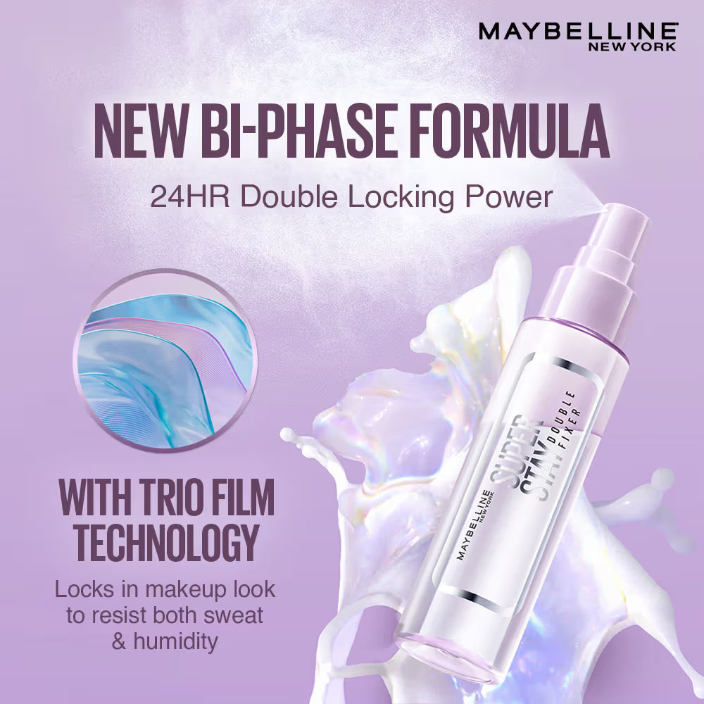 Maybelline New York Superstay Double Fixer, Double Fixing Polymers