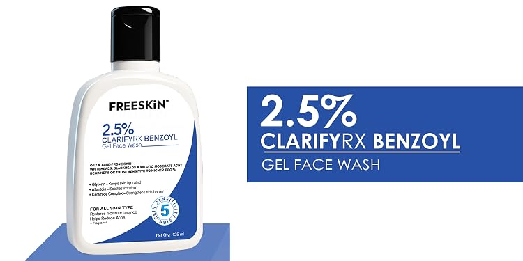 Freeskin 2.5% Benzoyl Gel Face Wash