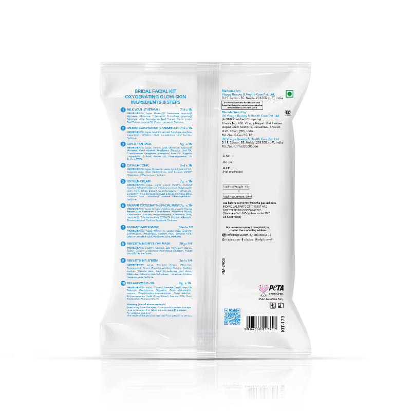 O3+ Bridal Facial Oxygenating Glow Skin Kit with Hyaluronic Acid For Oily & Acne Prone Skin