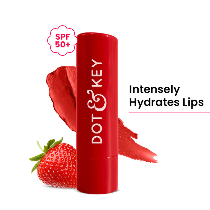 Dot & Key Barrier Repair Hydrating Lip Balm SPF 50+ PA+++, Cherry Crimson