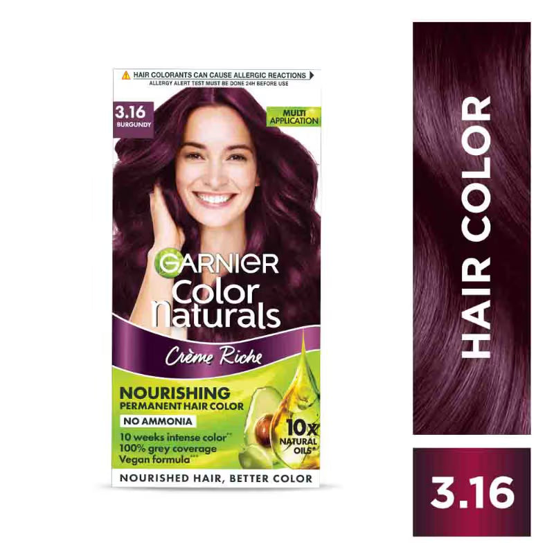 Garnier Hair Colouring Creme,Long-lasting,Smoothness & Shine,Color Naturals, Shade
