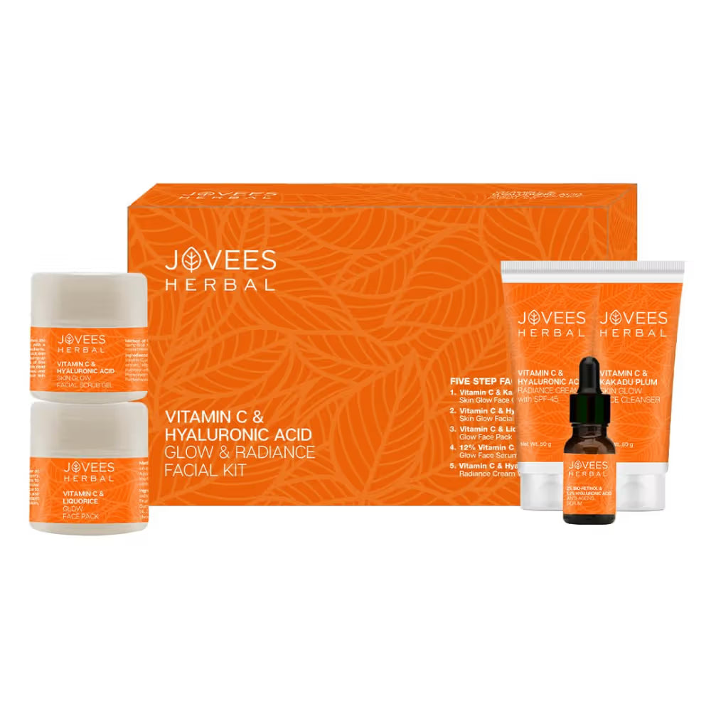 Jovees Herbal Vitamin C & Hyaluronic Acid Glow & Radiance Facial Kit