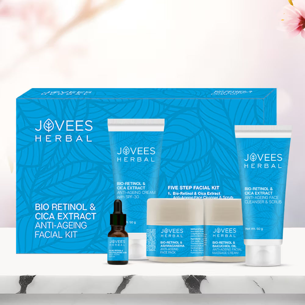 Jovees Herbal Bio Retinol & Cica Extract Anti Ageing Facial Kit