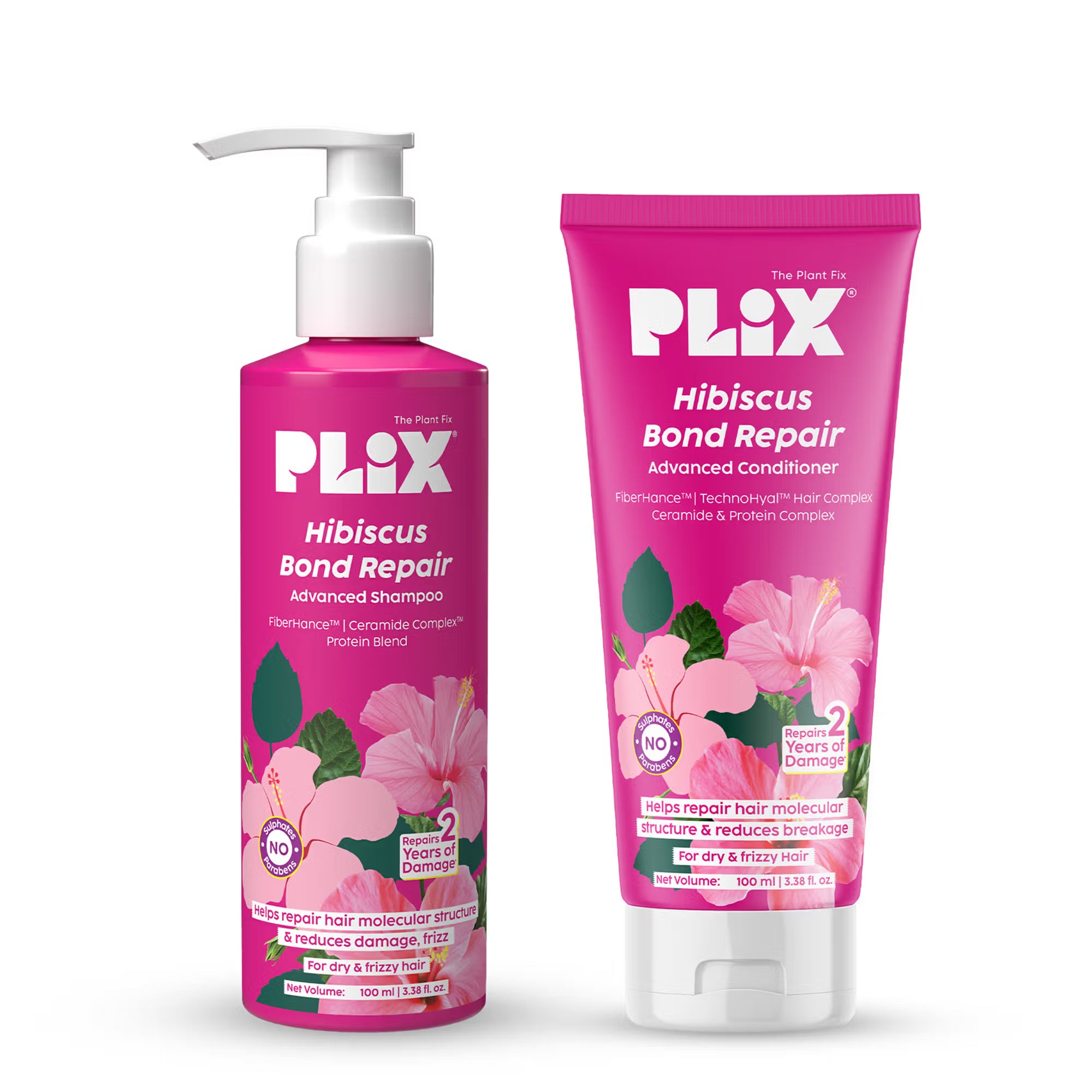 Plix The Plant Fix Hibiscus Bond Repair Advanced Shampoo & Conditioner