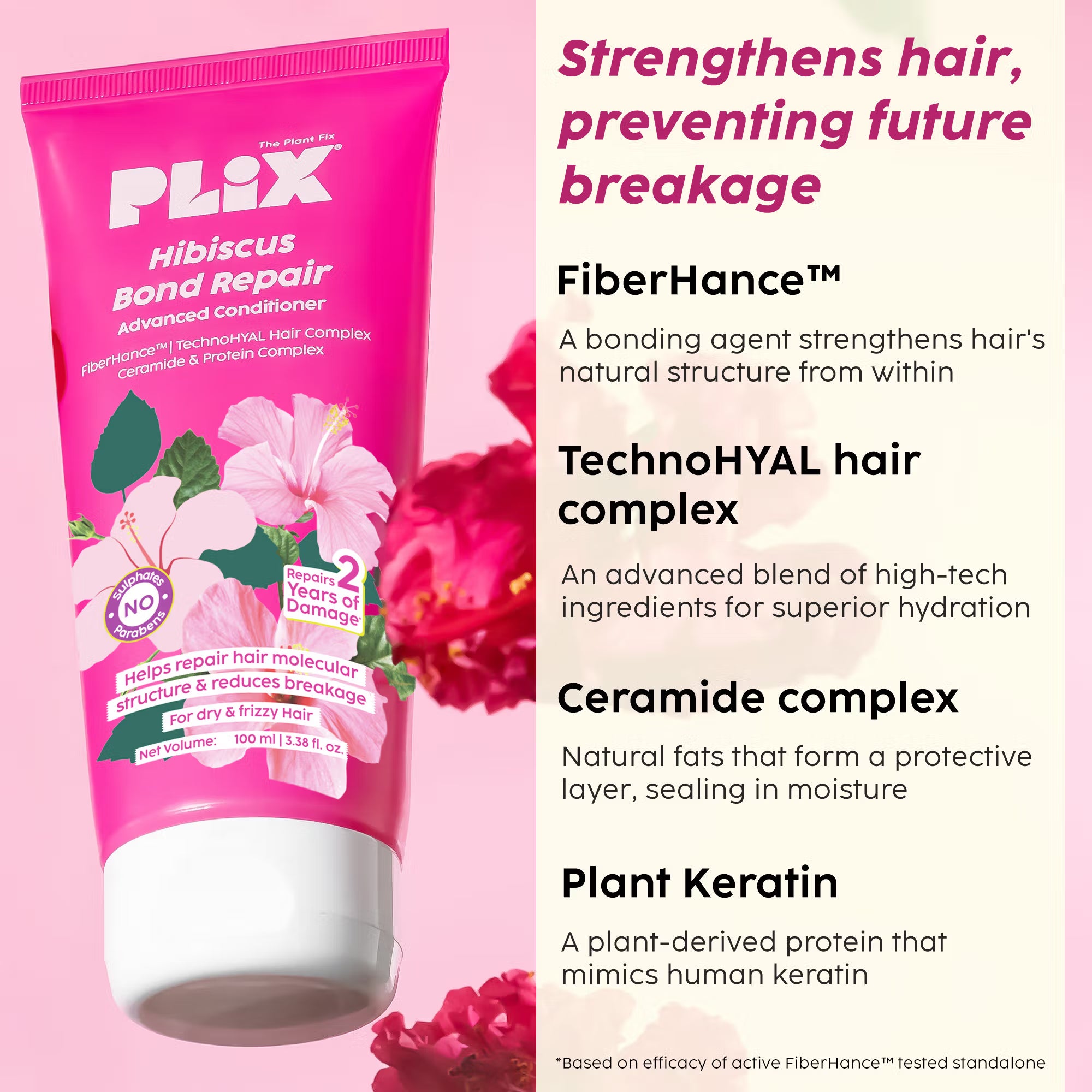 Plix The Plant Fix Hibiscus Bond Repair Advanced Shampoo & Conditioner