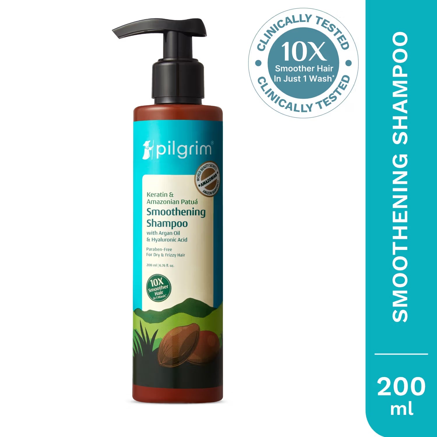 Pilgrim Keratin & Amazonian Patua 10X Smoothening Soften Shampoo