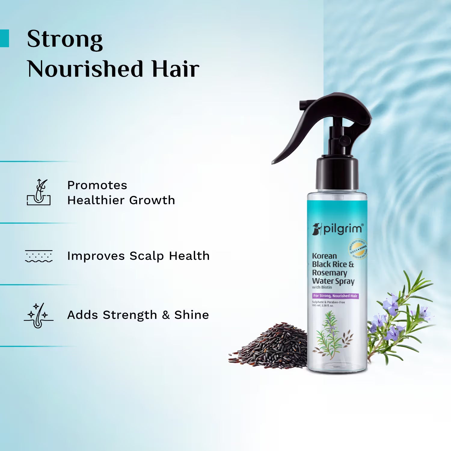 Pilgrim Korean Black Rice & Rosemary Water Spray