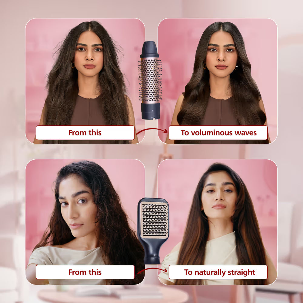 Philips 2-in-1 Airstyler | 3X Volume & 50% Less Hair