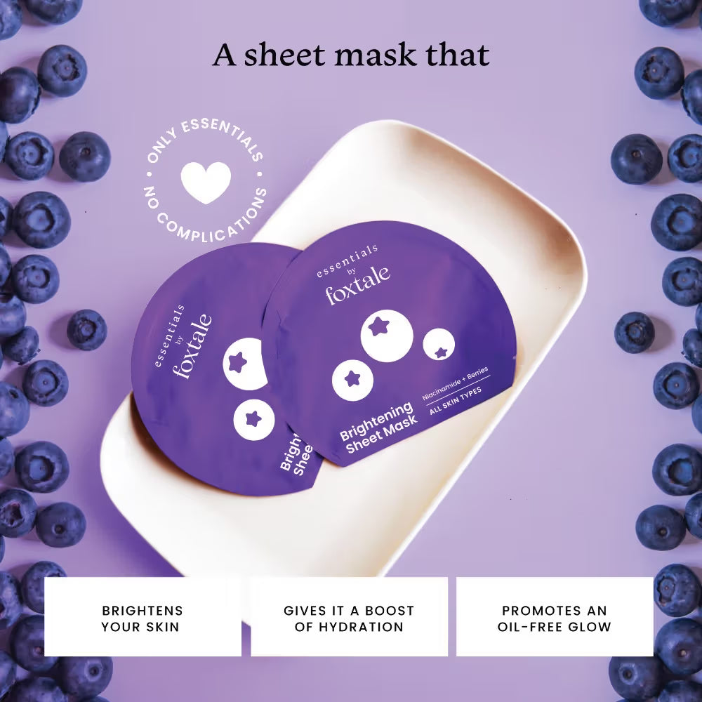 Foxtale Essentials Sheet Masks - Niacinamide & Berries