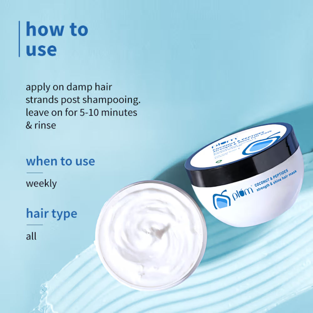 Plum Coconut & Peptides Hair Mask For Soft- Shiny Hair