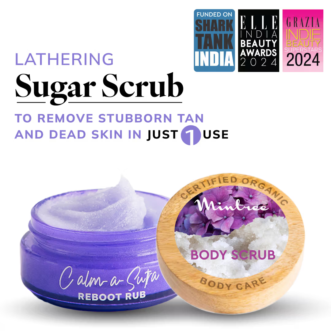 Mintree Certified Organic & Vegan, Unisex Calming Exfoliating Sugar Scrub