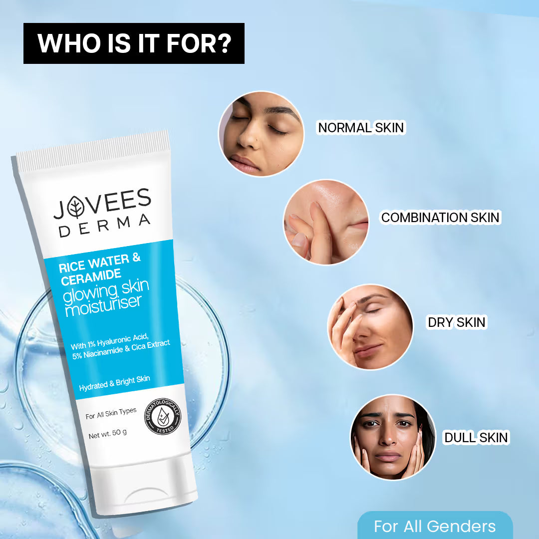 Jovees Derma Rice Water & Ceramides Glowing Skin Moisturizer