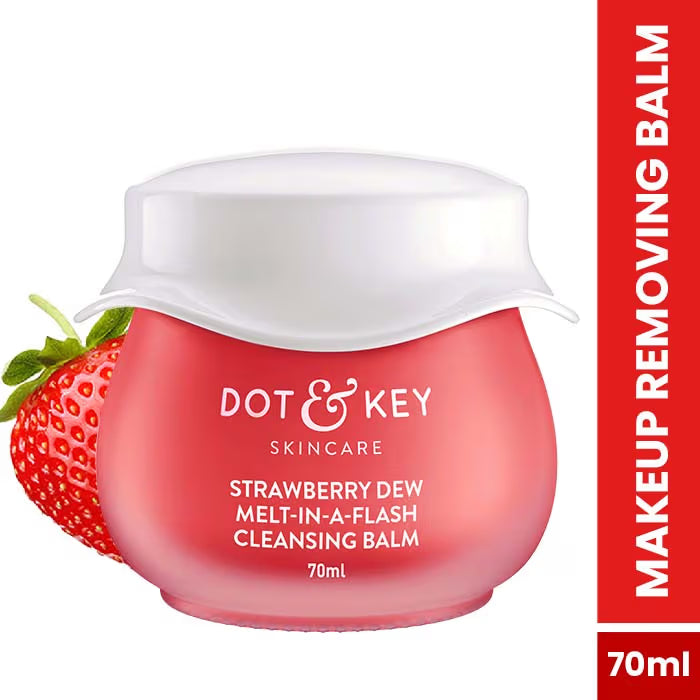 Dot & Key Strawberry Dew Melt-in-a-Flash Cleansing Balm, With Fruit Enzymes & Vitamins